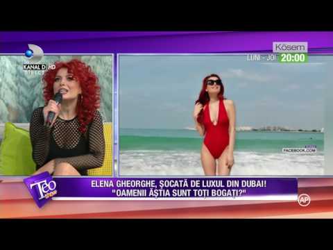 Teo Show (30.01.2017) - Elena Gheorghe, in "chiloti"! Artista a purtat o rochie plasa