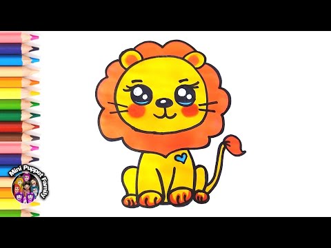 Daire Şeklinden Kolay Aslan Nasıl Çizilir - How To Draw Easy Lion From Circle Shape - Easy Drawings