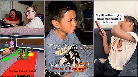 Kids raging/crying in Steal A Brainrot TIKTOK COMPILATION | - PART 1