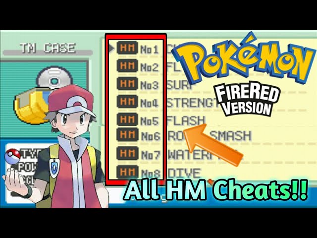 All HM cheat codes for pokemon fire red