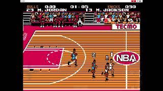 NES Tecmo NBA Basketball- Preseason - NEW YORK at CHICAGO