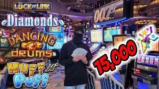 💲 Jugando En Las Vegas Casino HUFF N' PUFF, DANCING DRUMS 15k FUERTES | Apostando En Casinos EP.22