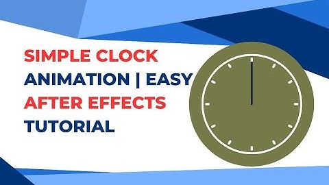 Simple Clock Animation | Easy After Effects Tutorial