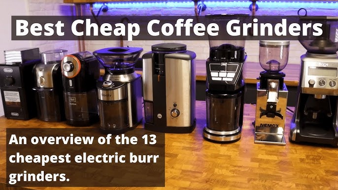 RRH Burr Coffee Grinders, Professional Electric Coffee Grinder, Automatic  Burr Mill Grinder, 250g Coffee Bean Powder Grinding Machine 110V, Red