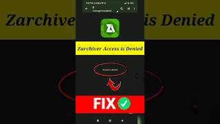 Zarchiver access is denied problem Fix  2025 | Access is denied Zarchiver problem solve #shorts