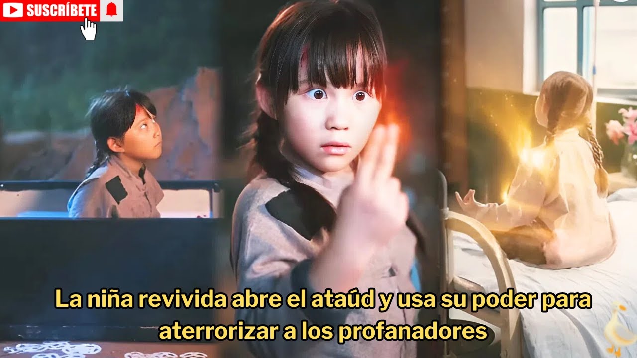 La niña revivida abre el ataúd y usa su poder para aterrorizar a los profanadores