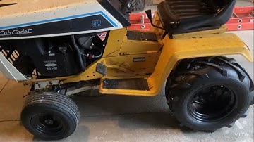 Riding Cub Cadet 582 in the snow
