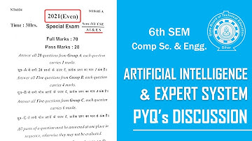 Artificial Intelligence & Expert System 2021 EVEN Special PYQs Discussion | 6TH SEM CSE | SBTE BIHAR