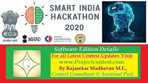 Smart India Hackathon (2020) software edition I English I Project contest