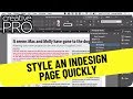 Style an indesign page quickly ft laurie ruhlin  three minutes max tutorial