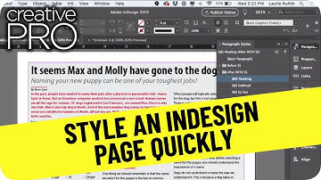 Style an InDesign Page Quickly ft. Laurie Ruhlin // Three Minutes Max (Video Tutorial)