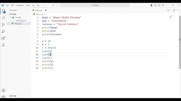 Tugas Algoritma Pemrograman  Aplikasi Python dengan teks editor 3332240131_Ahmed Dhafa Ibrahim