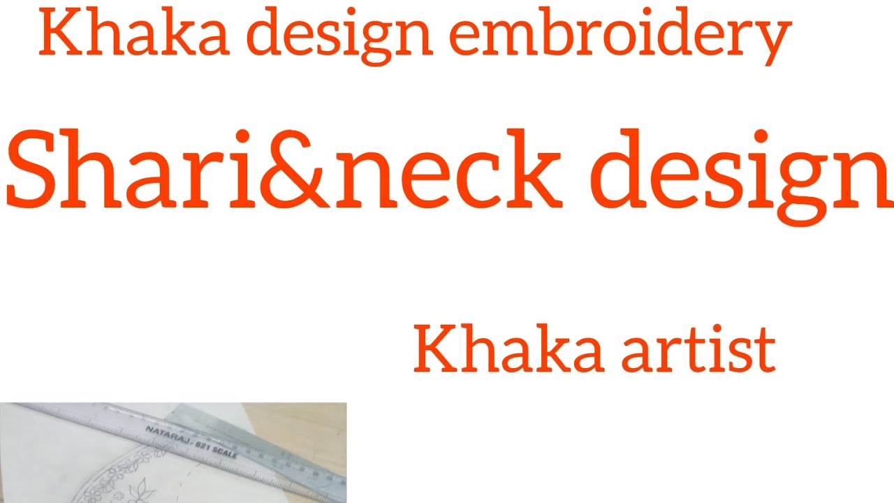 how to hand embroidery khaka designshari&neck design YouTube