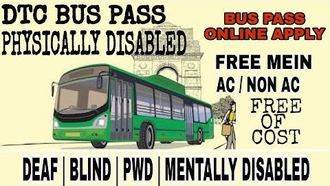 DTC bus pass online apply for physically disabled persons | Bus pass | DTC