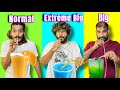 Normal straw vs big straw vs extreme big straw  challenge 