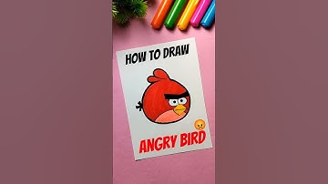 How to Draw Red From Angry Birds | Easy Angry Bird Drawing for beginners #angrybirddrawing #angry