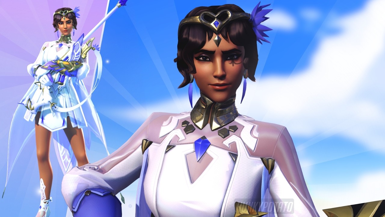 Ana's Blue Lotus Skin (4k No Commentary) Overwatch