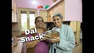 CRISPY LENTIL SNACK | Cooking with my mum making delicious DAL namkeen | Food with Chetna