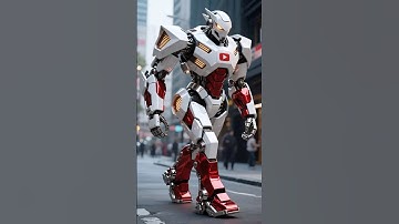 Red and white robot inspired by YouTube | MechMorph AI  #aidesign #transformers