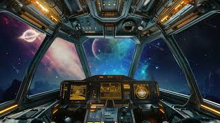 Starship Sleeping Quarters 🛸 Relaxing 3H Space Travel | Spaceship Ambience, Deep Bass For Sleep