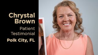 Chrystal is pain free thanks to DENTAL IMPLANTS from NEW TEETH NOW!