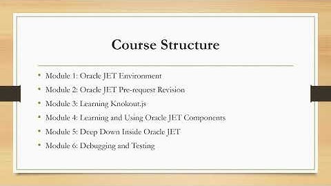 Oracle JET Online Training