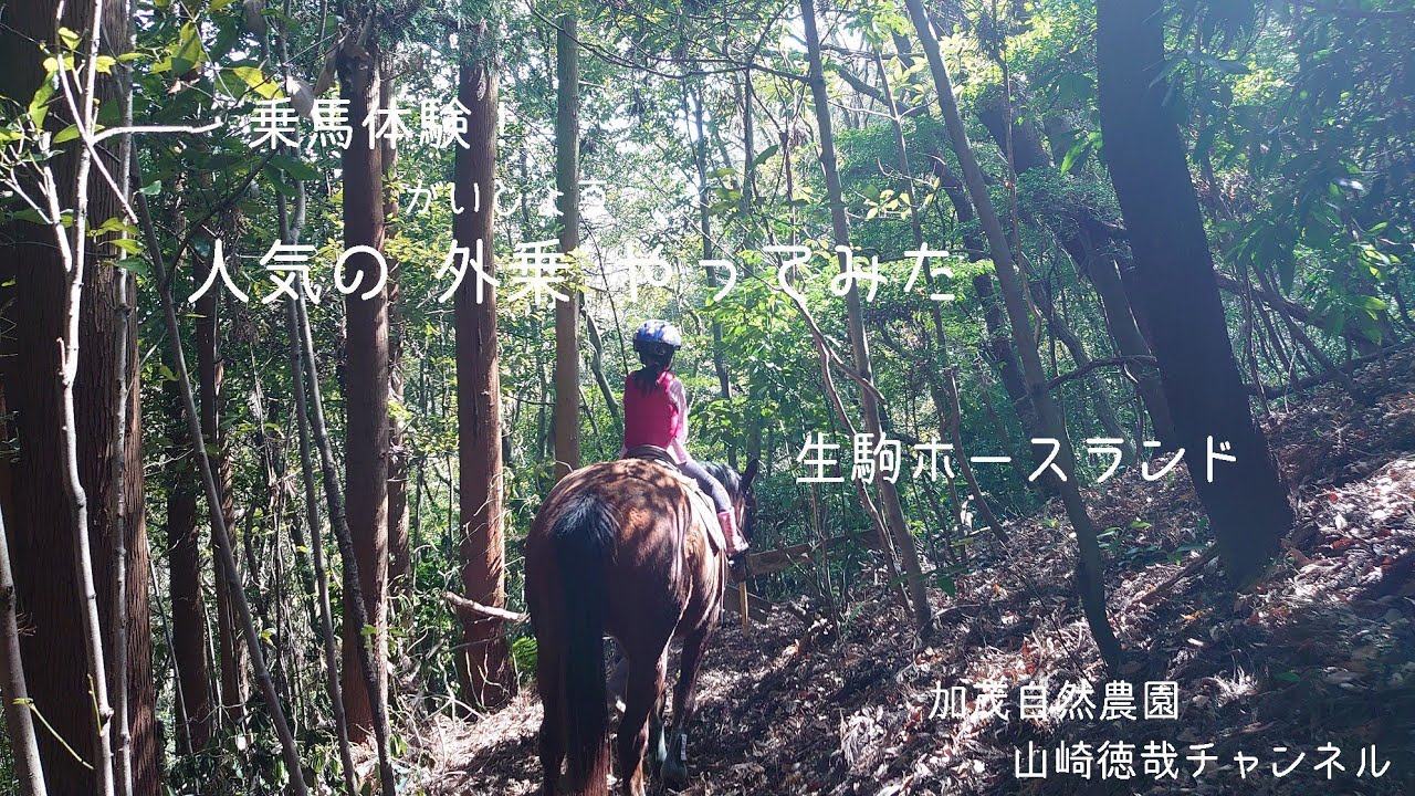 外乗（がいじょう）体験 生駒ホースランド カトリーヌ 加茂自然農園 山崎徳哉チャンネル