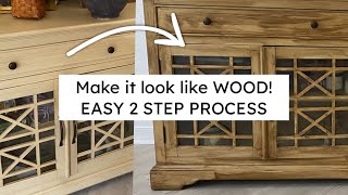 Make Cheap Furniture Look Like WOOD Cheap and EASY! DIY Facebook Marketplace Flip Buffet 2 items by Our Classic Home 1,213 views 8 months ago 6 minutes, 21 seconds
