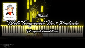 Bach - The Well-Tempered Clavier No.1 Prelude Harpsichord tone
