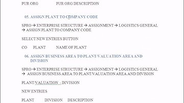 sap fi integration with mm    assign plant to co cd |  assign division