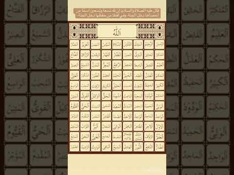 أسماء الله الحسنى كبشروا الصورة وداومو على الدعاء بها