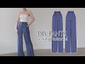 Diy straightleg highwaisted pants  sewing pattern by dressmaking amre