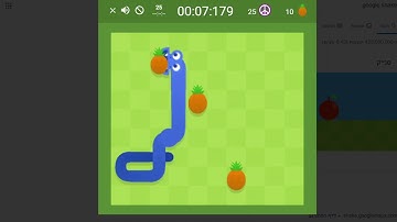 google snake game peaceful mode (slow) 25 apples 00:17:595
