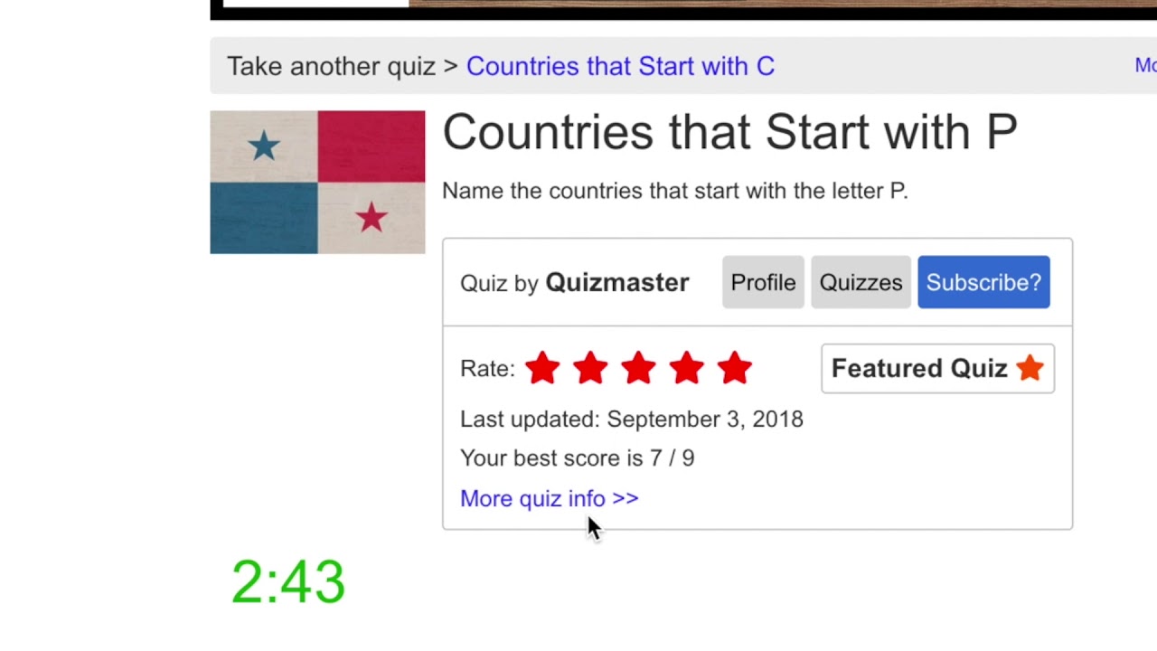 Playing Countries That Begin With N O P Q R And S Quizzes On Jetpunk 15 Youtube