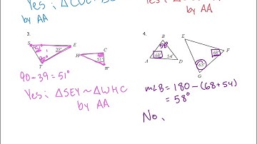 Geometry Notes - 8.2 Proving Triangles Similar by AA