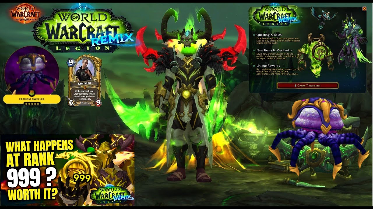 World of Warcraft®: Legion Remix as Demon Hunter Fathom Dweller & 999 Infinite Power part 09
