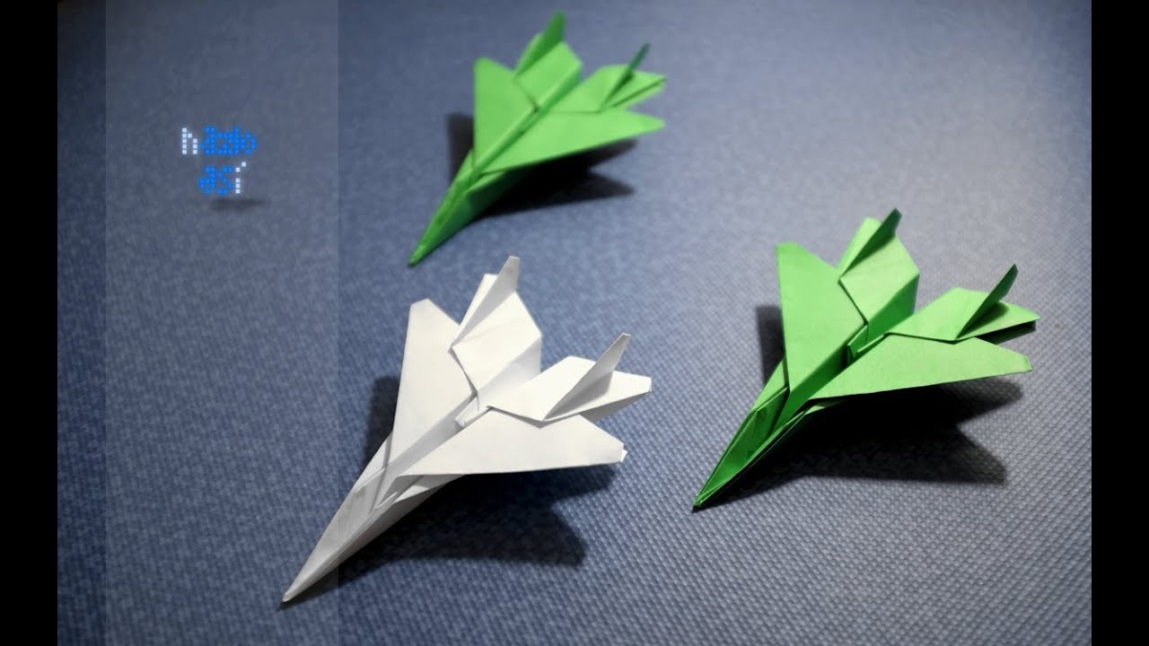 Como hacer un avión de papel F15 - YouTube