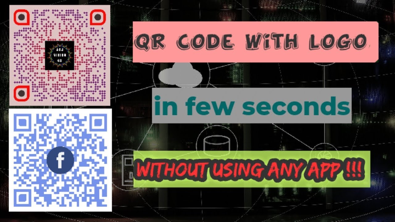Custom QR code generator with logo using any browser | Explained in