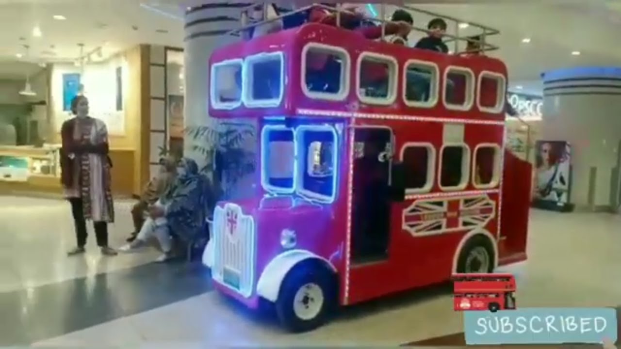 Tour de GIGA MALL| Kids riding on a double decker bus| Wheel on a bus short poem @kidsfunzai