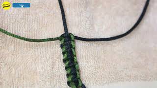 FRIENDSHIP BRACELET DIY Macrame Style | Thin Size Bracelet 2 Color-Square Knot Paracord Tutorial