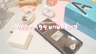 an aesthetic oppo A94 unboxing  what's in the box?  l peachmallows