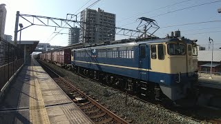 5087レ EF65-2080号機牽引貨物列車(下り)相見駅通過
