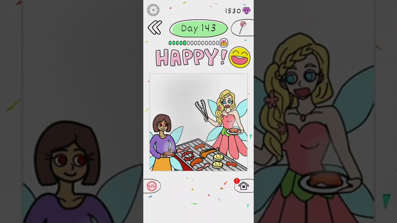 Draw Happy Fairy Level 141 to 150 Walkthrough