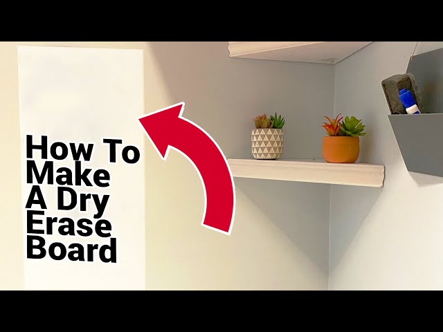 Giant Whiteboard for Wall DIY Cheap! Custom Marker Holder for Home Office &  Virtual School 