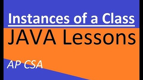 AP CSA Unit 2 Instances of a Class