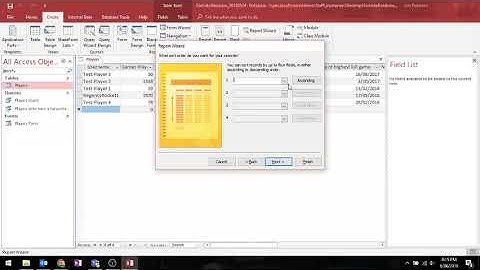 MS Access - Create Report with Sorting