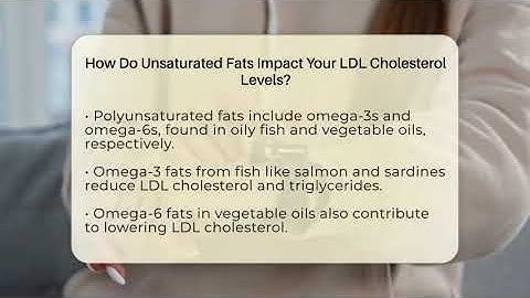 How Do Unsaturated Fats Impact Your LDL Cholesterol Levels? - Cholesterol Support Network