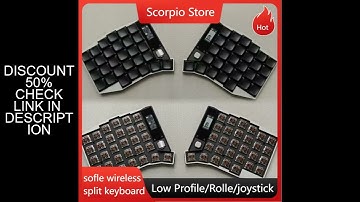 NEW Sofle Low Profile Wireless Split Keyboards Kit Custom Roller Joystick Nice View Screen Choc V1/V