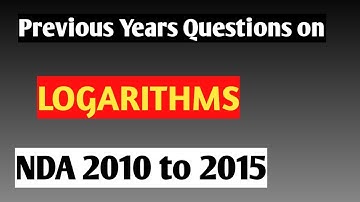 NDA previous years questions on logarithms//NDA exam preparation video