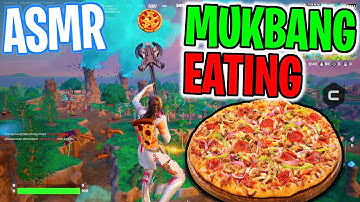 ASMR Gaming 🍕 Fortnite Pizza Mukbang Eating + Relaxing Spectating 🎮🎧 Whispering for Sleep 💤